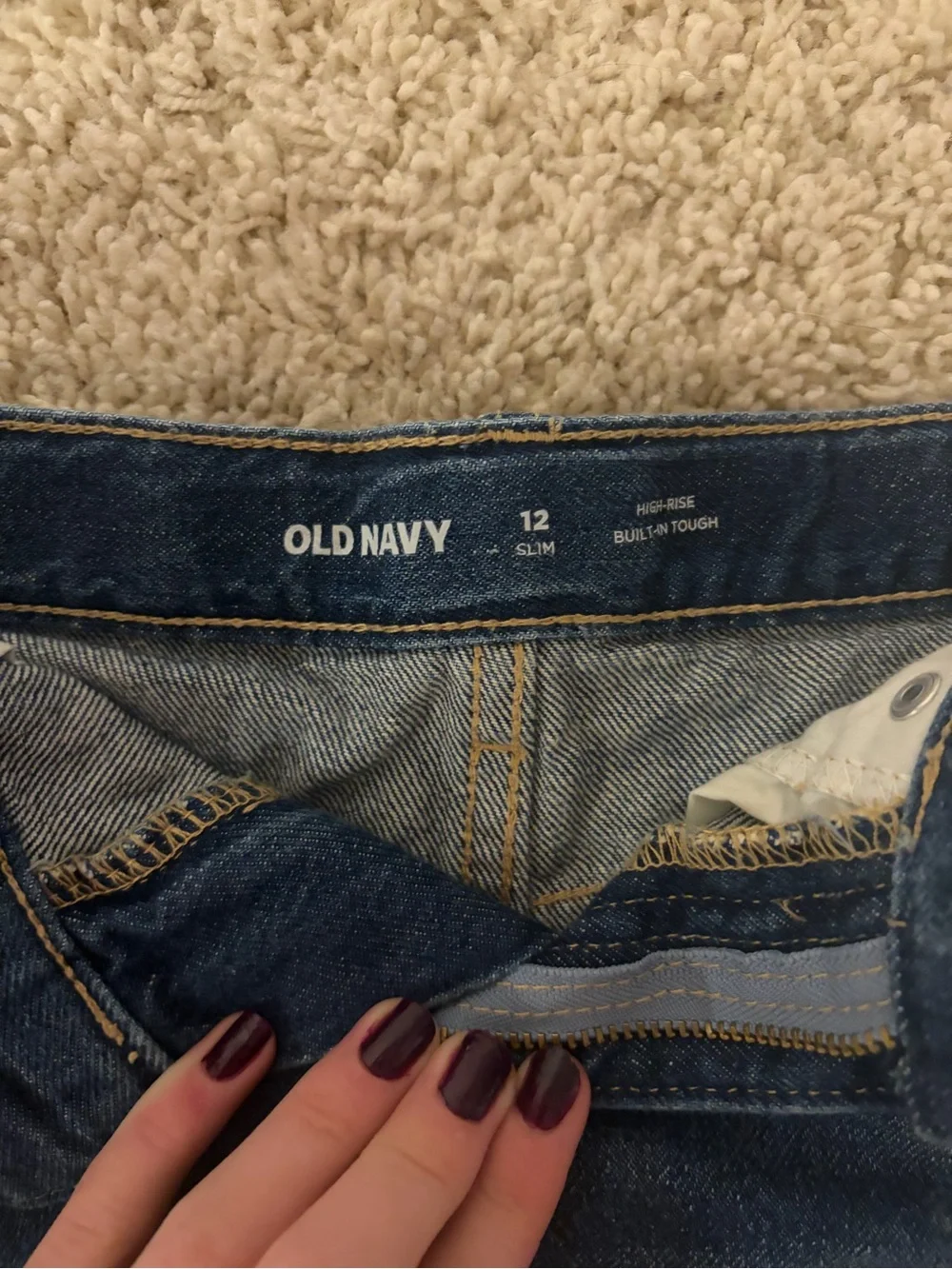 Old Navy Dark Blue High-Rise Denim Shorts